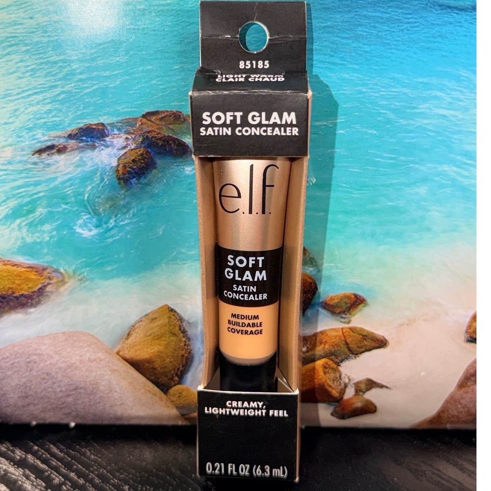 elf Soft Glam Satin Concealer 24 Light Warm Hydrating Medium Coverage NEW